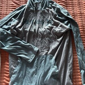 Hurley Gray and Teal Hoodie